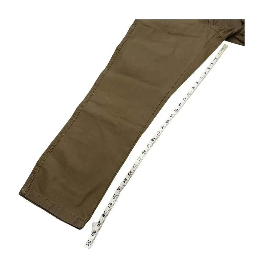 Outdoor Life Men 34x32 Brown Cotton Utility Work Pants Cargo